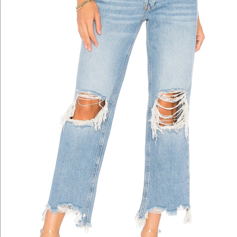 Free People x We The Free Maggie Straight Jean in Light Stone Wash
